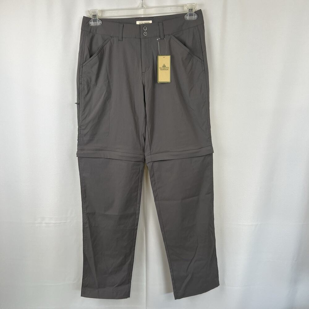 Ultimate Terrain Trailhead Convertible Women’s Hiking Pants Gray Size 4 NWT